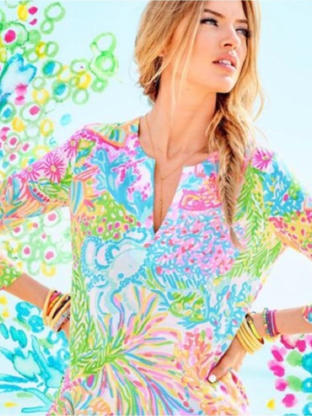 Lilly Pulitzer Lovers Coral Marco Island Tunic size large NWOT Holy grail